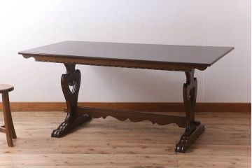ヴィンテージ家具　イギリスビンテージ　オーク材　ダイニングテーブル