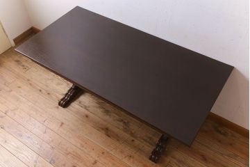 ヴィンテージ家具　イギリスビンテージ　オーク材　ダイニングテーブル