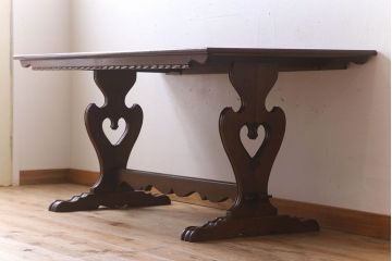 ヴィンテージ家具　イギリスビンテージ　オーク材　ダイニングテーブル
