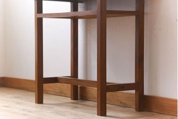 アンティーク家具　総欅材　シンプルなアンティーク平机(サイドテーブル)