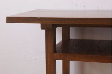 アンティーク家具　総欅材　シンプルなアンティーク平机(サイドテーブル)