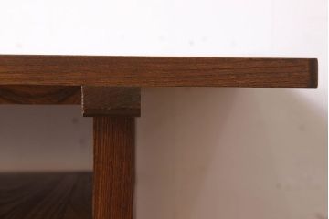 アンティーク家具　総欅材　シンプルなアンティーク平机(サイドテーブル)