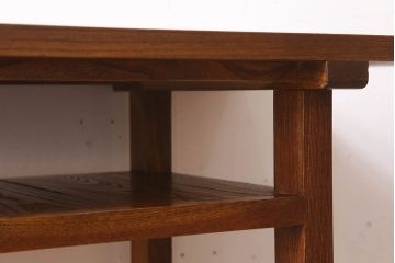 アンティーク家具　総欅材　シンプルなアンティーク平机(サイドテーブル)