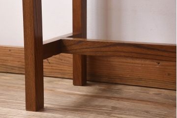 アンティーク家具　総欅材　シンプルなアンティーク平机(サイドテーブル)