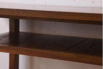 アンティーク家具　総欅材　シンプルなアンティーク平机(サイドテーブル)