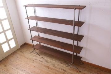 ラフジュオリジナル アイアンの薄型飾り棚【大】(3)