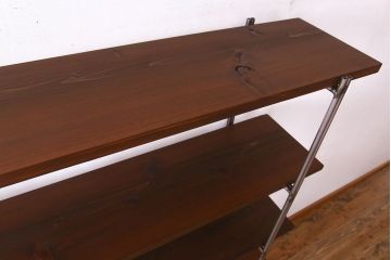 ラフジュオリジナル アイアンの薄型飾り棚【大】(3)