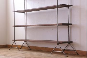 ラフジュオリジナル アイアンの薄型飾り棚【大】(3)