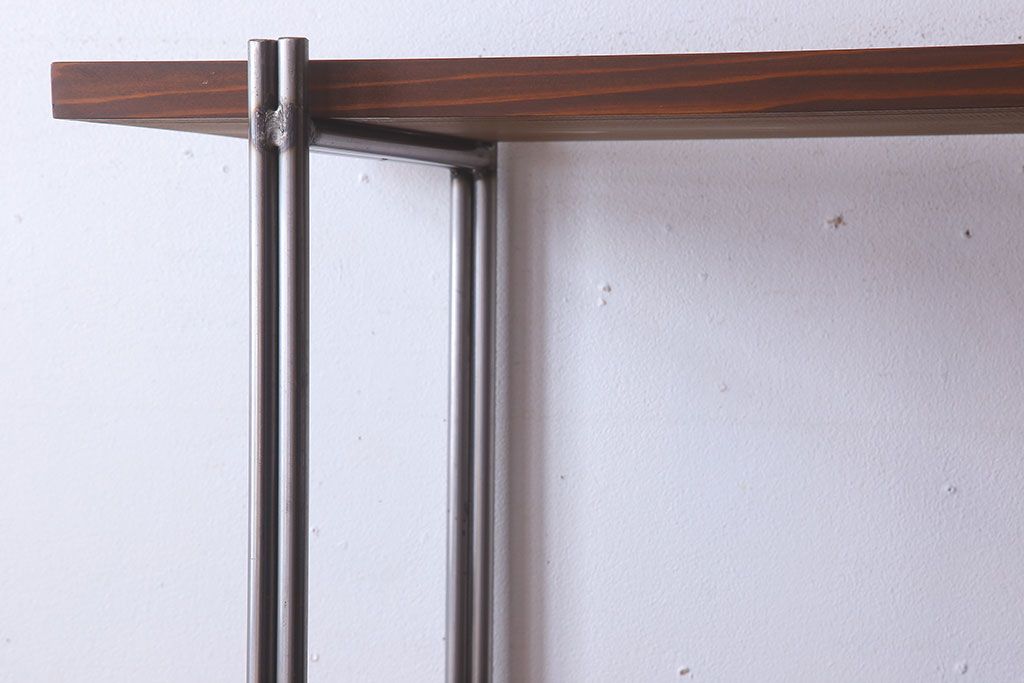 ラフジュオリジナル アイアンの薄型飾り棚【大】(3)