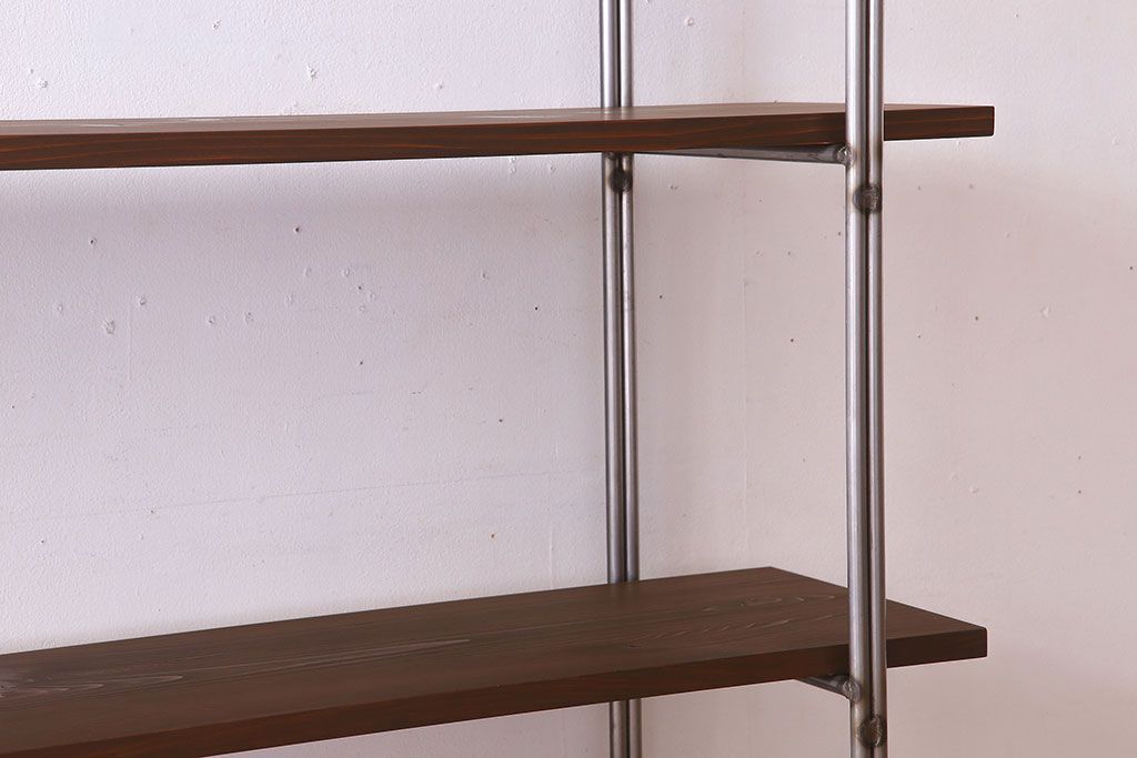 ラフジュオリジナル アイアンの薄型飾り棚【大】(3)