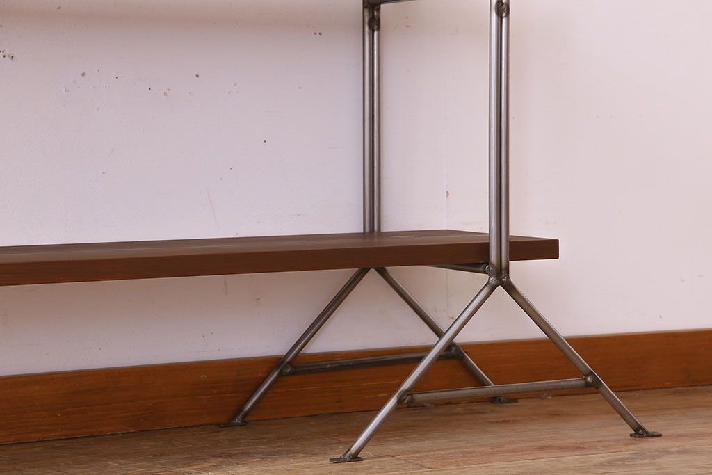 ラフジュオリジナル アイアンの薄型飾り棚【大】(3)