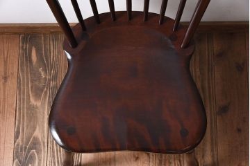 中古　松本民芸家具　#72 リーチチェア(ダイニングチェア)2脚セット(3)