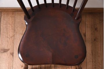 中古　松本民芸家具　#72 リーチチェア(ダイニングチェア)2脚セット(3)