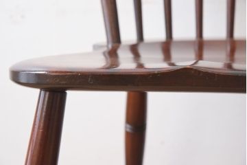 中古　松本民芸家具　#72 リーチチェア(ダイニングチェア)2脚セット(3)