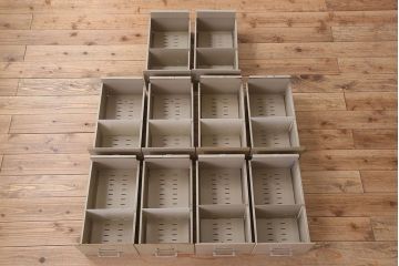 ヴィンテージ家具　フランスビンテージ　5段スタッキング書類ケース(ドロワー、チェスト、小物収納、引き出し)(1)(R-023524)
