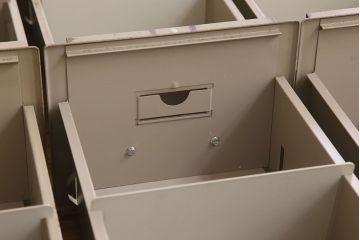 ヴィンテージ家具　フランスビンテージ　5段スタッキング書類ケース(ドロワー、チェスト、小物収納、引き出し)(1)(R-023524)
