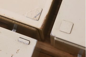 ヴィンテージ家具　フランスビンテージ　5段スタッキング書類ケース(ドロワー、チェスト、小物収納、引き出し)(1)(R-023524)