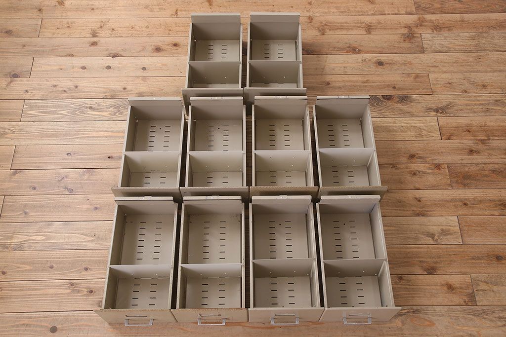 ヴィンテージ家具 フランスビンテージ 5段スタッキング書類ケース(ドロワー、チェスト、小物収納、引き出し)(1)(R-023524)