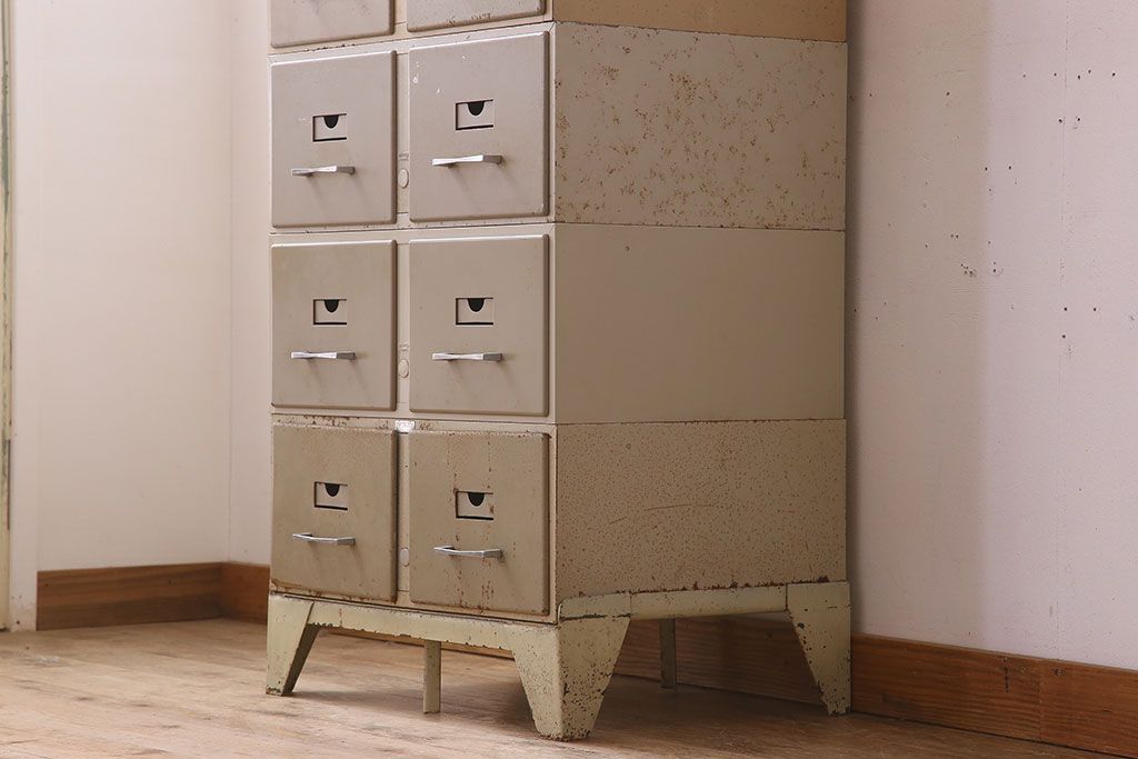 ヴィンテージ家具 フランスビンテージ 5段スタッキング書類ケース(ドロワー、チェスト、小物収納、引き出し)(1)(R-023524)