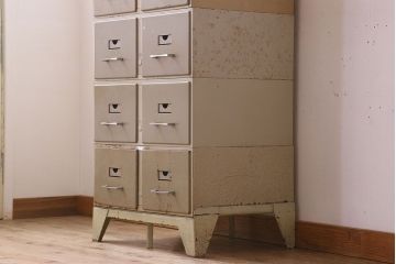 ヴィンテージ家具 フランスビンテージ 5段スタッキング書類ケース(ドロワー、チェスト、小物収納、引き出し)(1)(R-023524)