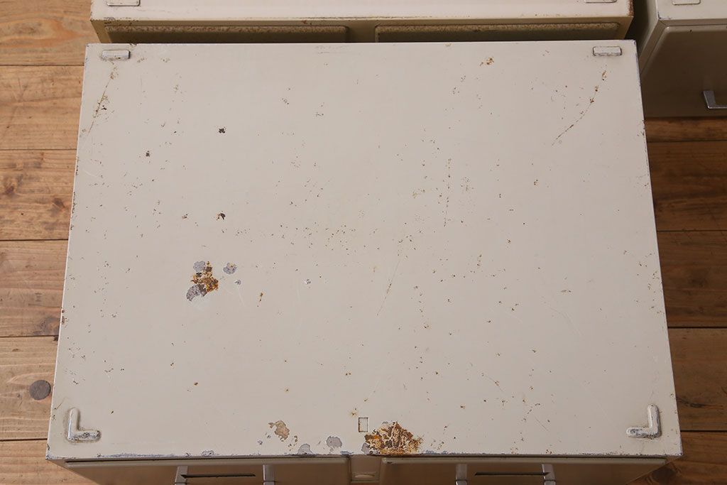 ヴィンテージ家具 フランスビンテージ 5段スタッキング書類ケース(ドロワー、チェスト、小物収納、引き出し)(1)(R-023524)