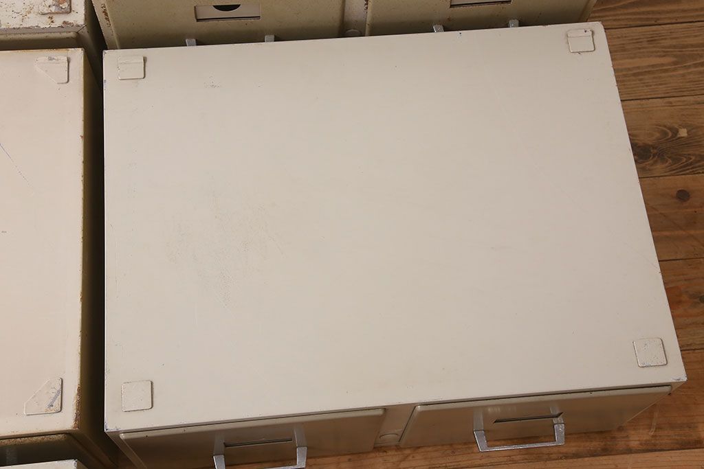 ヴィンテージ家具 フランスビンテージ 5段スタッキング書類ケース(ドロワー、チェスト、小物収納、引き出し)(1)(R-023524)