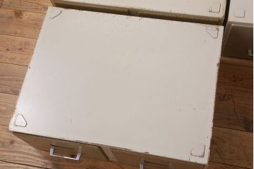 ヴィンテージ家具　フランスビンテージ　5段スタッキング書類ケース(ドロワー、チェスト、小物収納、引き出し)(2)(R-023525)