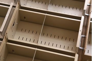 ヴィンテージ家具　フランスビンテージ　5段スタッキング書類ケース(ドロワー、チェスト、小物収納、引き出し)(2)(R-023525)
