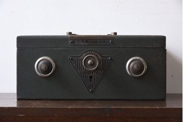 アンティーク雑貨　ジャンク品　昭和レトロ　三洋電機株式会社　古い手提げ金庫