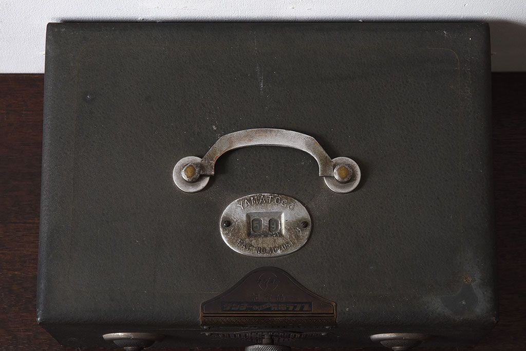 アンティーク雑貨　ジャンク品　昭和レトロ　三洋電機株式会社　古い手提げ金庫