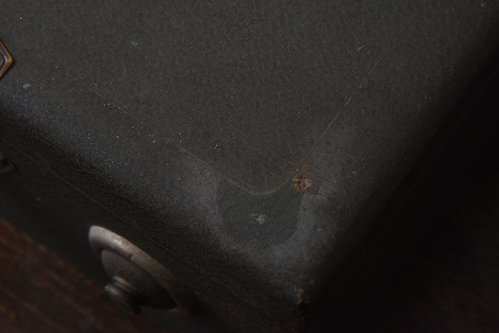 アンティーク雑貨　ジャンク品　昭和レトロ　三洋電機株式会社　古い手提げ金庫