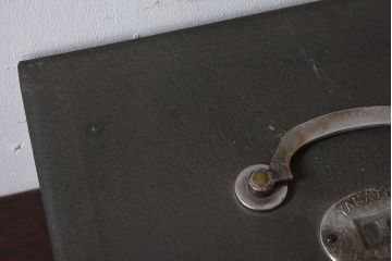 アンティーク雑貨　ジャンク品　昭和レトロ　三洋電機株式会社　古い手提げ金庫