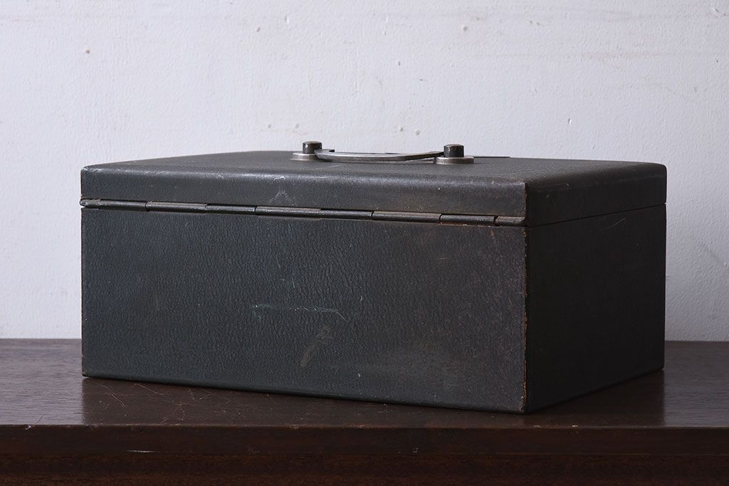 アンティーク雑貨　ジャンク品　昭和レトロ　三洋電機株式会社　古い手提げ金庫