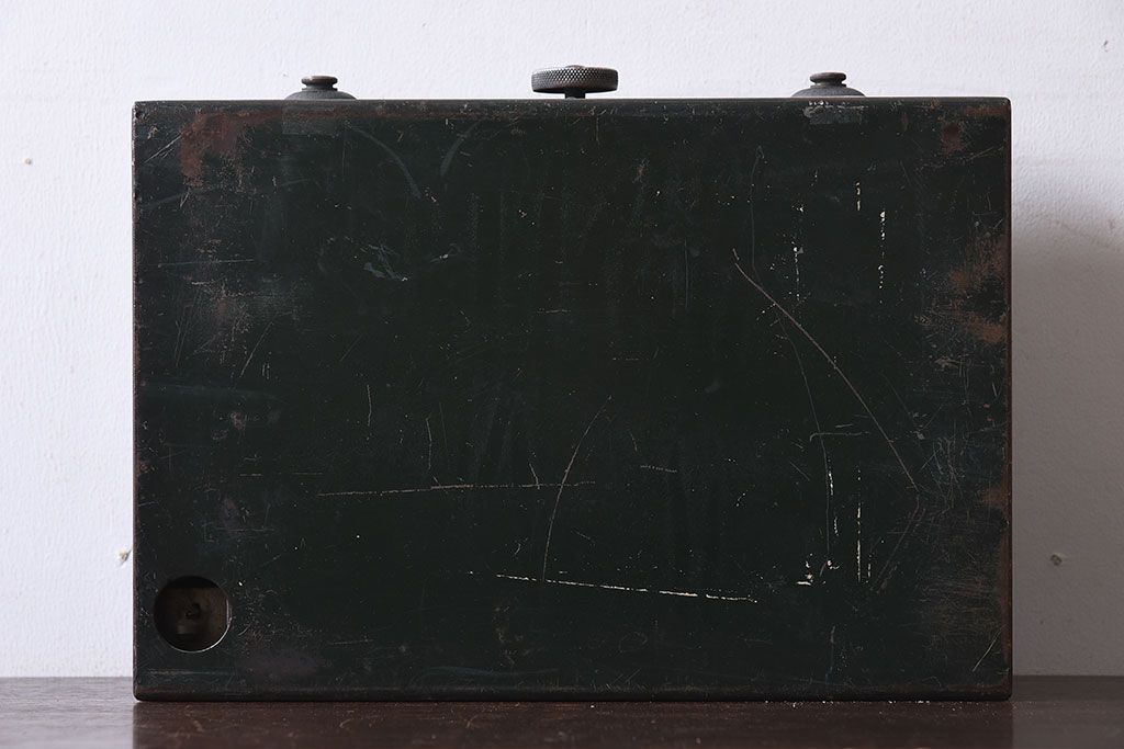 アンティーク雑貨　ジャンク品　昭和レトロ　三洋電機株式会社　古い手提げ金庫