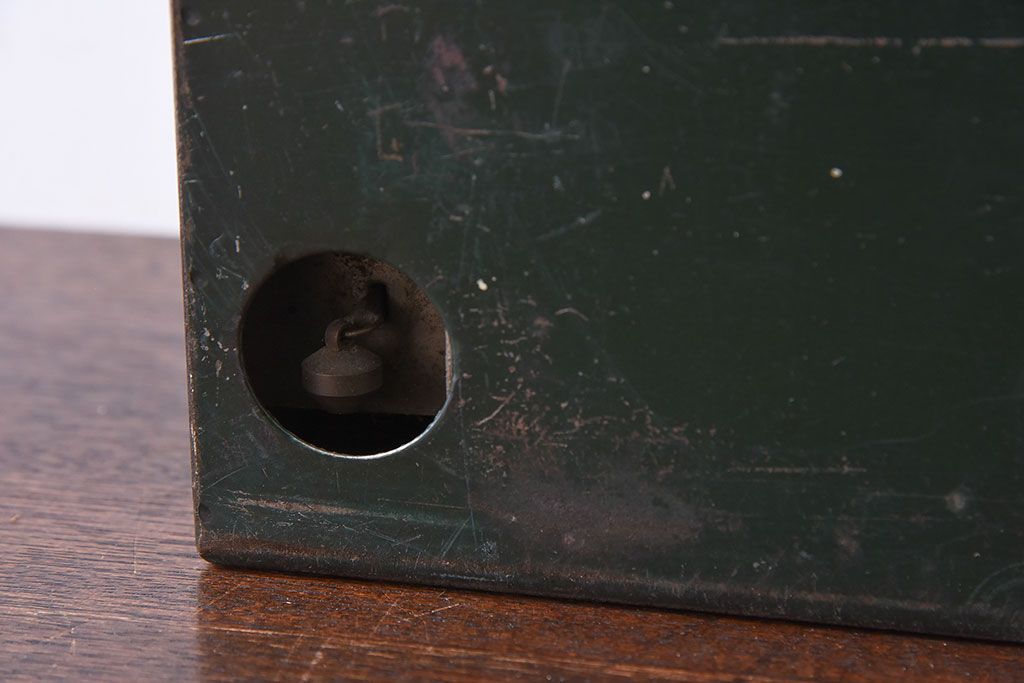 アンティーク雑貨　ジャンク品　昭和レトロ　三洋電機株式会社　古い手提げ金庫