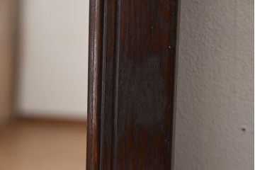 アンティーク雑貨　和製アンティーク　栗材　木製フレームの鏡(ミラー)