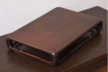 アンティーク雑貨　唐木製　上品なアンティーク花台(飾り台)