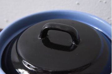 アンティーク雑貨　ヨーロッパビンテージ　ホーロー(琺瑯)　両手鍋(2)