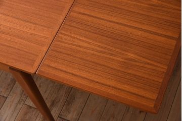 北欧家具　シンプルなビンテージダイニングテーブル(エクステンションテーブル)(2)