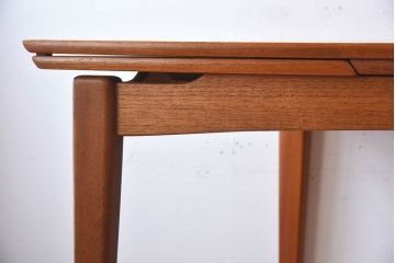 北欧家具　シンプルなビンテージダイニングテーブル(エクステンションテーブル)(2)