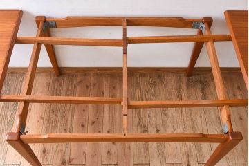 北欧家具　シンプルなビンテージダイニングテーブル(エクステンションテーブル)(2)