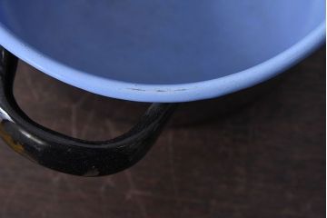 アンティーク雑貨　ヨーロッパビンテージ　ホーロー(琺瑯)　キャセロール鍋