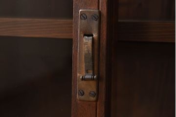 アンティーク家具　大正ロマン　引き戸　栓材の小ぶりな本箱