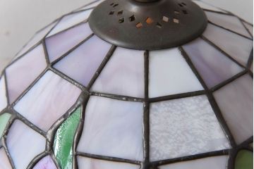 中古　ステンドグラスシェードのスタンドライト(照明)(3)