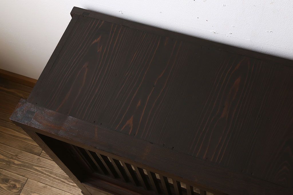 アンティーク家具　六尺　明治大正期　前面欅材!アンティーク収納箪笥サイドボード(水屋箪笥)(1)