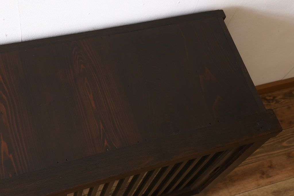 アンティーク家具　六尺　明治大正期　前面欅材!アンティーク収納箪笥サイドボード(水屋箪笥)(1)