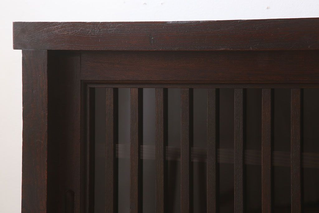 アンティーク家具　六尺　明治大正期　前面欅材!アンティーク収納箪笥サイドボード(水屋箪笥)(1)