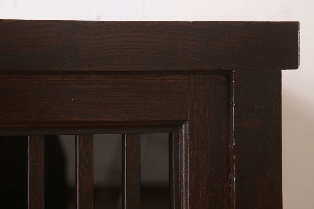 アンティーク家具　六尺　明治大正期　前面欅材!アンティーク収納箪笥サイドボード(水屋箪笥)(1)