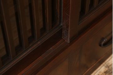 アンティーク家具　六尺　明治大正期　前面欅材!アンティーク収納箪笥サイドボード(水屋箪笥)(1)