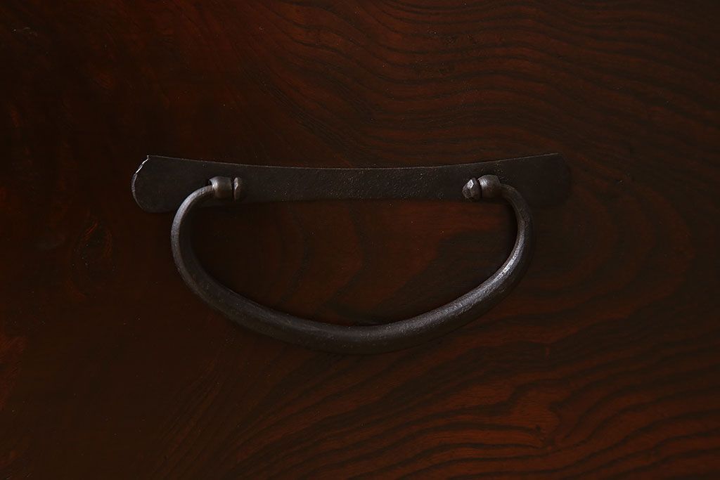 アンティーク家具　六尺　明治大正期　前面欅材!アンティーク収納箪笥サイドボード(水屋箪笥)(1)